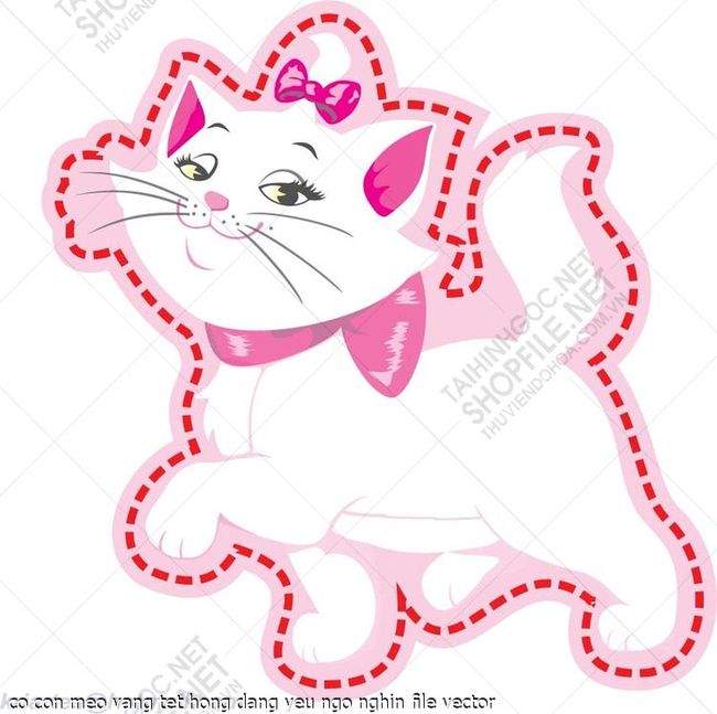 co con meo vang tet hong dang yeu ngo nghin file vector